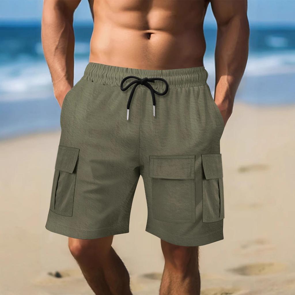 Pantaloncini Cargo Atletici Estivi da Uomo, Pantaloncini da Allenamento Multi-Tasche, Pantaloncini Casual Sportivi da Palestra al Ginocchio