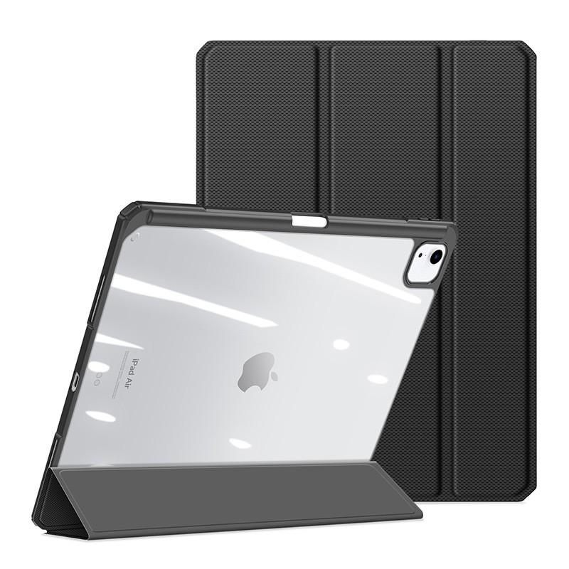 IPad Air 13 Case With Pencil Holder Clear Cover New Pro 11 3-Fold Stand Shockproof Full Protection