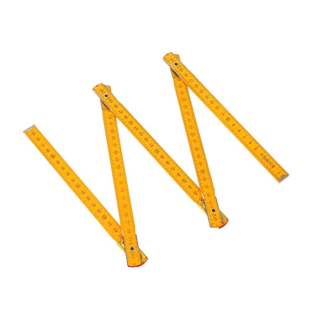 2pcs Five Fold Design Folding Yard Stick Portable Design Folding Measuring Stick For Carpenter