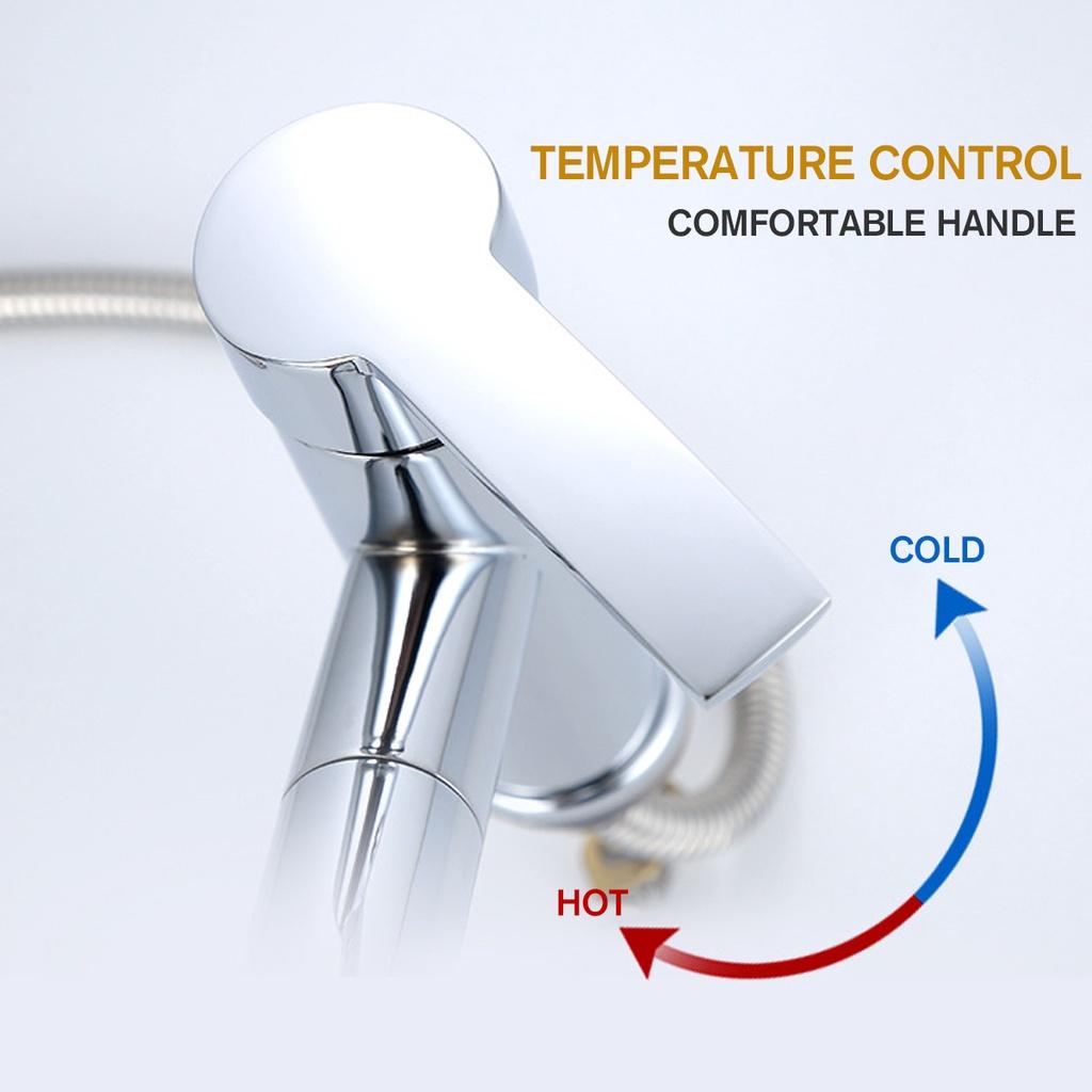 360° Výsuvná Sprcha Umyvadlová Baterie Koupelnová Kuchyňská Umyvadlová Baterie Jednopáková Teplá a Studená Voda Kohoutek Montáž na Desku Baterie Nové