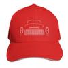 International Harvester B Series classic ss pickup truck white outline graphic Baseball Cap