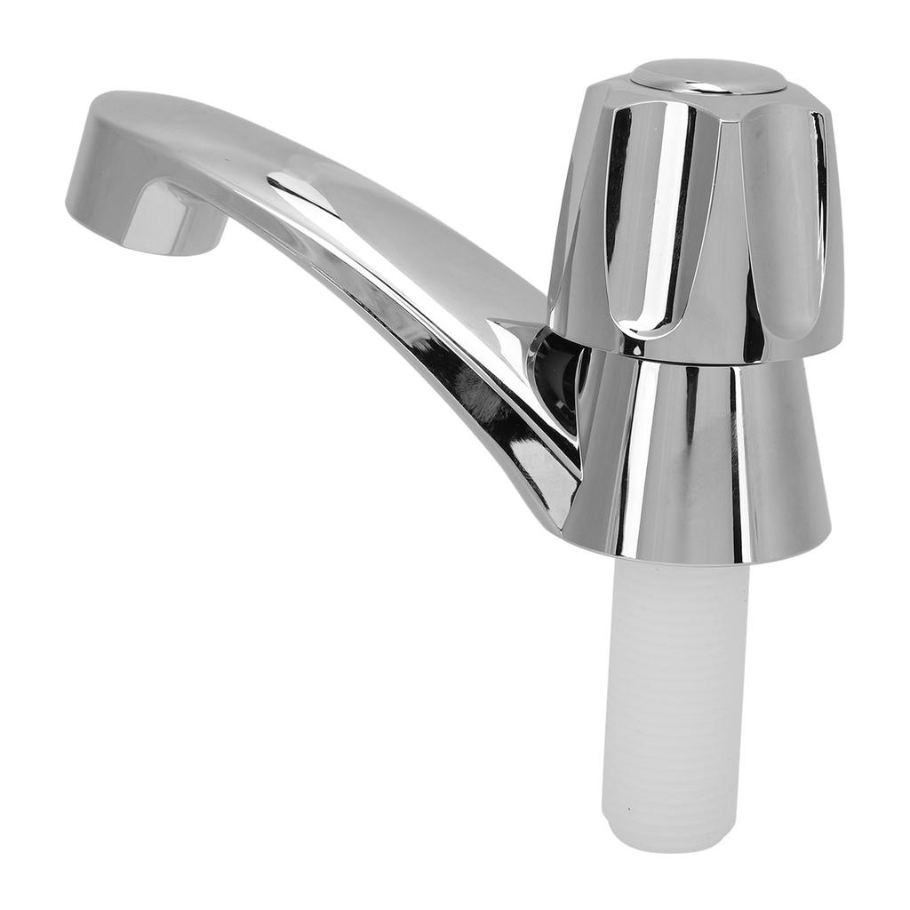 RV One Hole Bathroom Faucet Chrome Plated Single Handle Cold Water Wash Basin Faucet For Yacht Boat RV