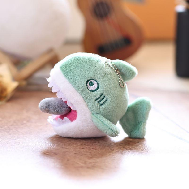 Plushkeychain With Shark Pullable Spinning Tail Toy Pp Cotton Stuffed Gift
