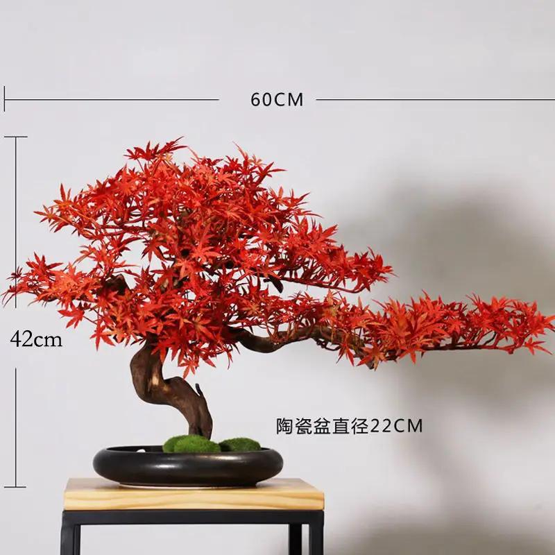 Simulation Green Plants Welcoming Pine Bonsai Planting Corners and Ornaments Living Room Decorations Zen Micro Landscape
