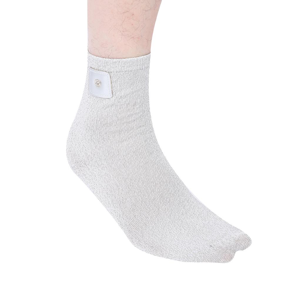 Silver Fiber Therapy Conductive Massage Socks Electrode Socks (PU Leather On Single Side)