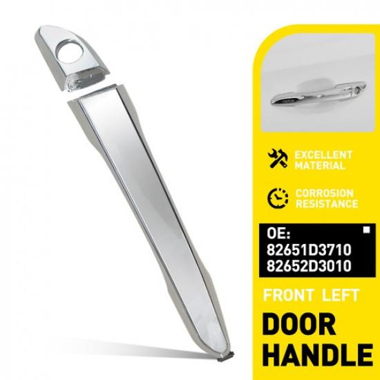 Front Left Chrome Exterior Door Handle Fits 2016- Hyundai Tucson Driver EXV
