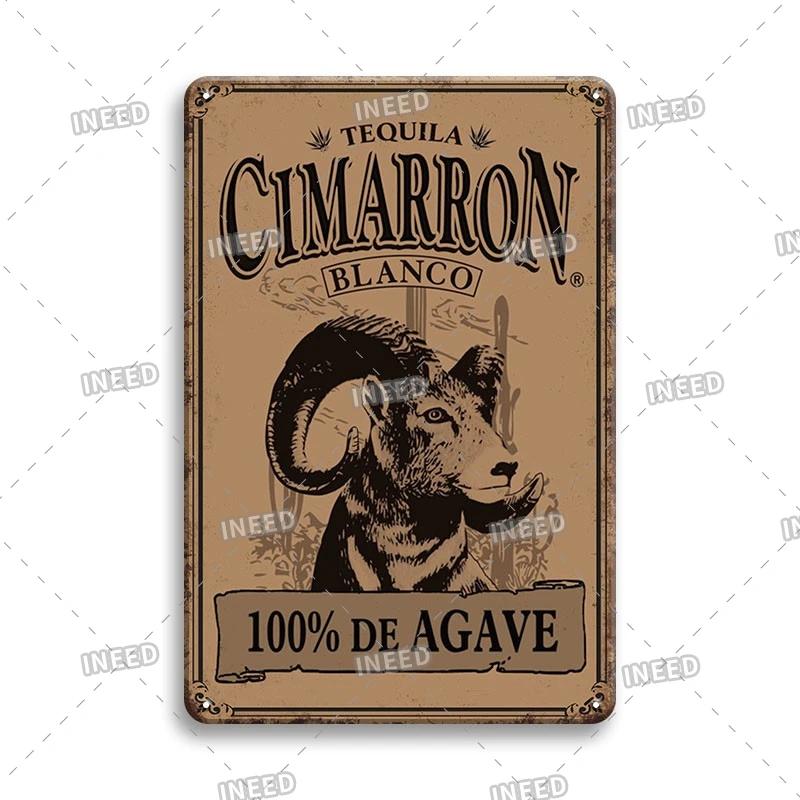 Tequila Whisky Tin Sign Metal Sign Dekoracyjny Vintage Plate Decor Retro Plakietka do Baru Pub Man Cave Club Room Home Wall Decor