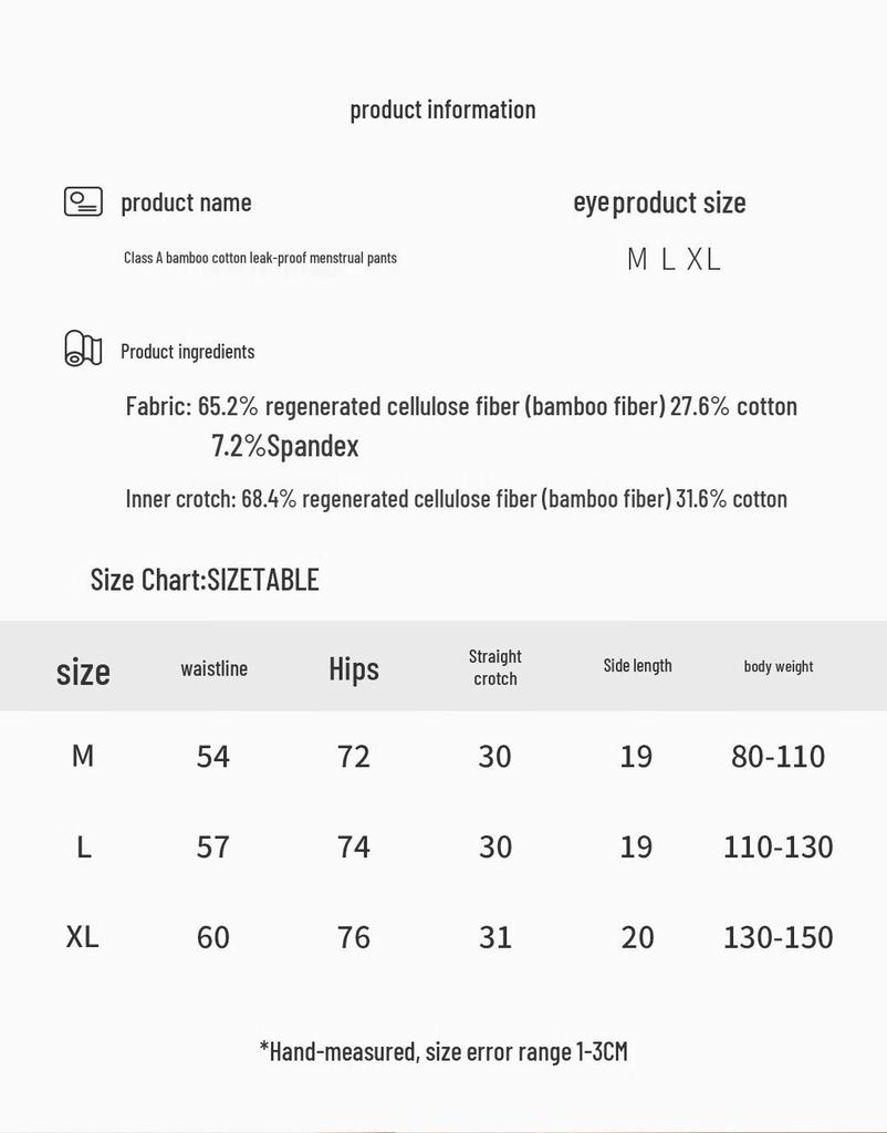 Audiffren Women's 7A Antibacterial High-Waist Period Underwear