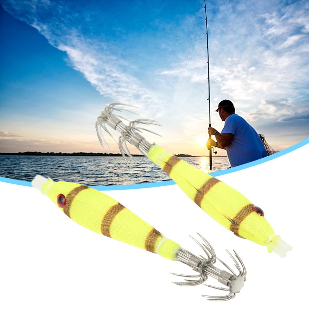 Squid Hook Intensive Luminous Stainless Steel Cuttlefish Jig Polishing Double Row Fishing Bait