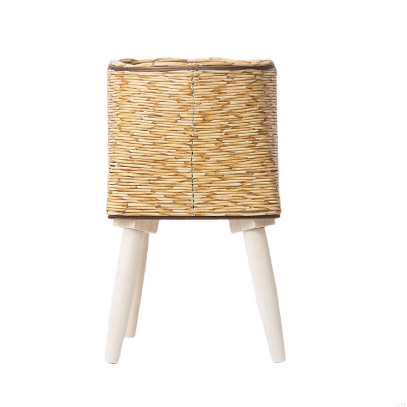 Practical Miniature Garden Accessories Flower Pot Container Holder Combining Functionality And Stylish Woven Appearance 55KF