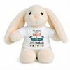 Planetee Plush Baby Rabbit Comforter My MTB Mission With Godfather Birth Gift Newborn Girl Boy Baby Shower