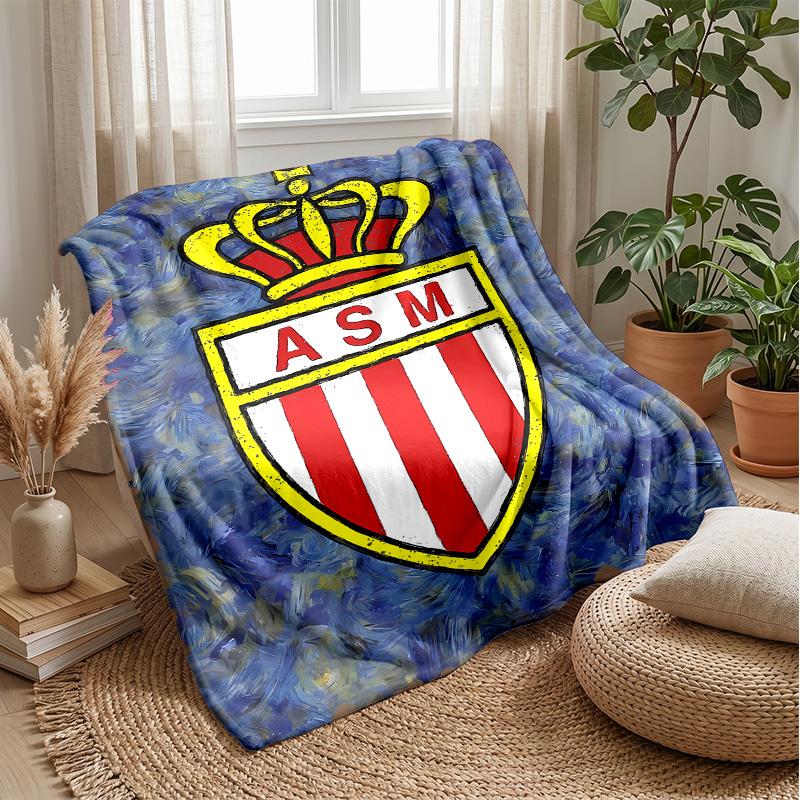 AS Monaco Theme Blanket Soft Flannel Blanket Plush Throw Blanket Cozy Sofa Bed Blanket for Home Decor