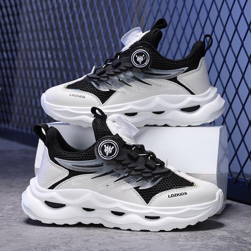 

Kids Black Leather Casual Shoes - Boys White Performance Skate & Older Girls Sports Shoes Size 35, Inside Length 22.5CM