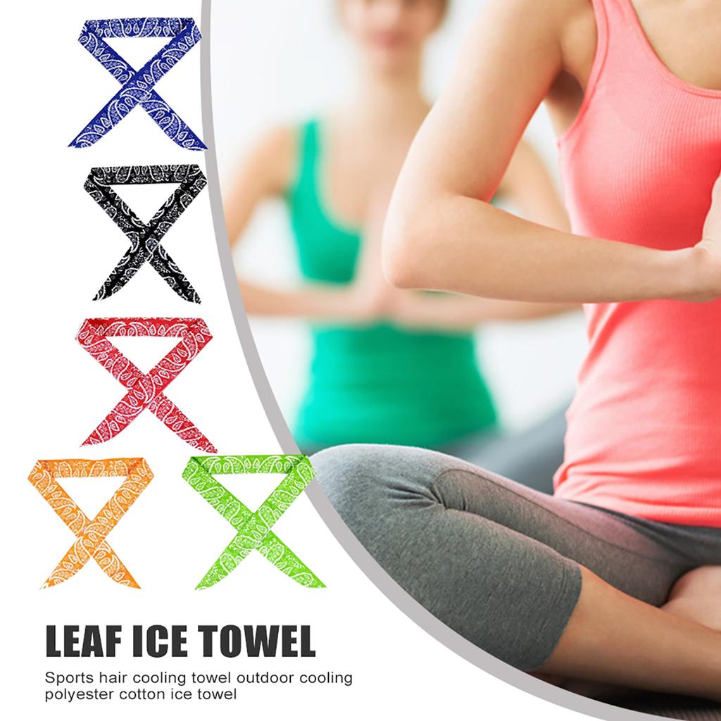 5 Pcs Cool Scarf Neck Wrap Reusable Ice Scarf Instant Cooling Chill Ice Sports Towel Wristband for All Outdoor Activities