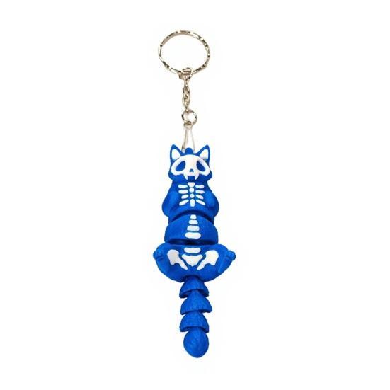 Keychain Mini Cat Key Chain Soft 3D Printed Stress Reliever Compact Size Clip-On Bag