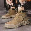 Fashion Fashion High Top Men Boots High Quality Trend Comfortable Men Work Boots Autumn New Original Non-slip Motorcycle Boots Casualr54