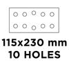 Velcro sandpaper 115 x 230 mm, K100, 5 pcs., with holes