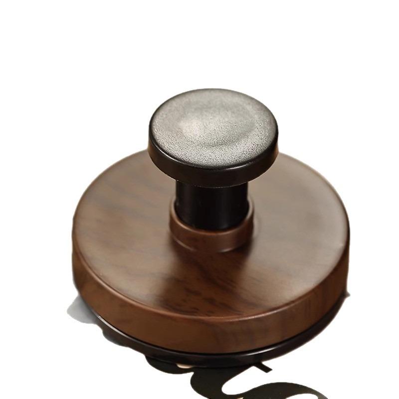 Walnut Wood Grain Suction Cup Rotating Hook, Household Seamless Adhesive Door Rear Coat Hook, Kitchen and Bathroom Hanging Rack