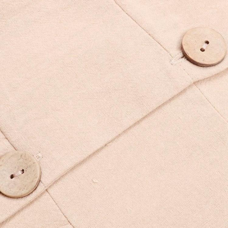 Chic Slim Solid Color Dress with Neck Button S-XXL