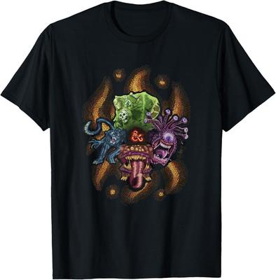 Dungeons and Dragons Vintage Beholder, Mimic, Displacer Beast T-Shirt