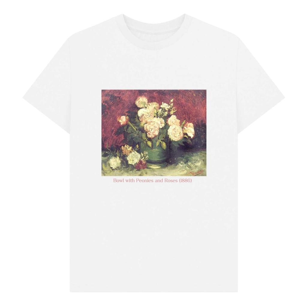 Apoh Unisex Adult Peonies Vincent Van Gogh T-Shirt