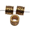 Vintage Floral Pattern Cylinder Beads Antique Style Large Hole Spacers For DIY