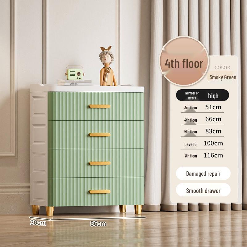 Multi-Layer Plastic Storage Cabinet for Living Room and Bedroom