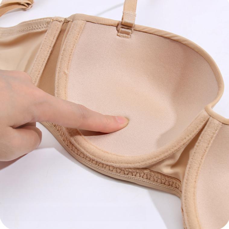 Damen Nahtloser BH Trägerloser BH Weicher Stahlring Raffend Anti-Hängend Sexy BH