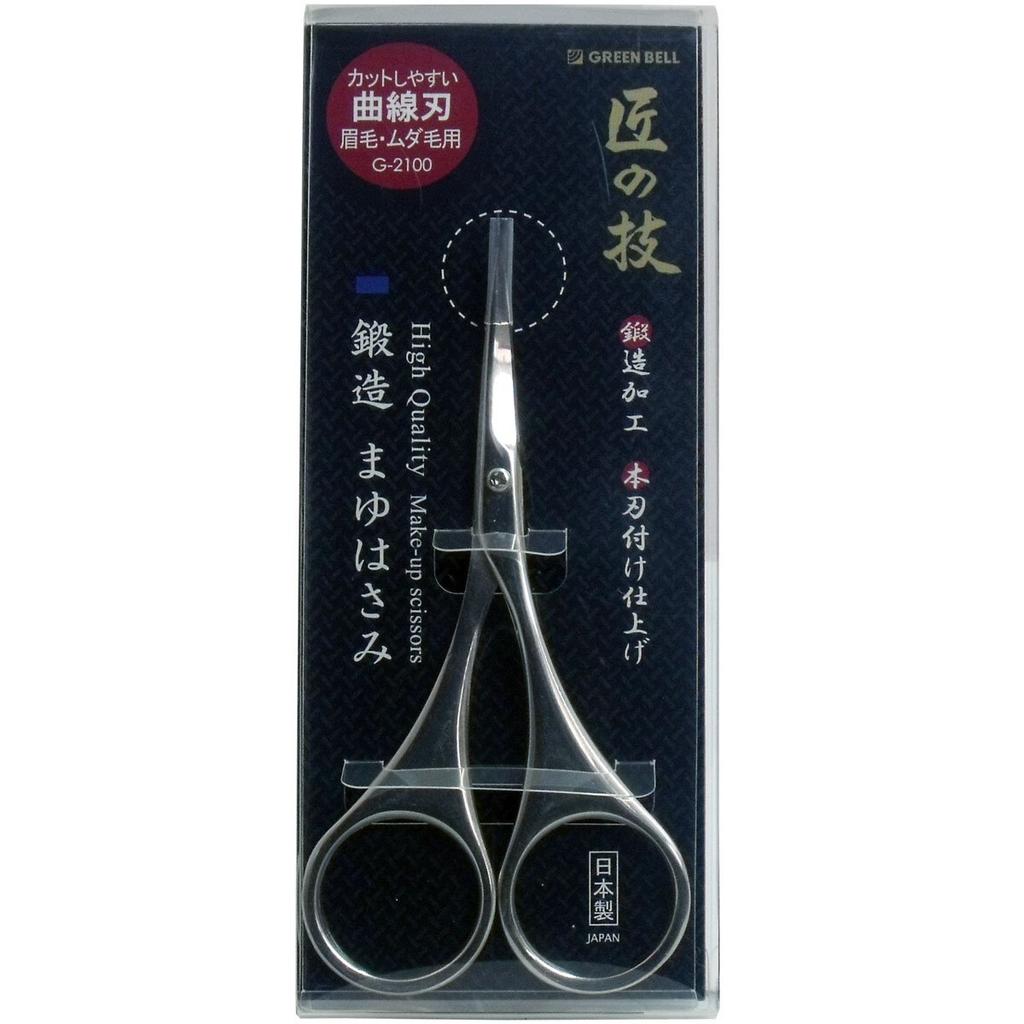 Master Forged Eyebrow Scissors with Curved Blades Craftsmanship G-2100