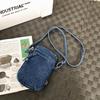 Denim-Handytasche mit Reißverschluss, Mini-Schulter- und Umhängetasche für Damen und Herren
