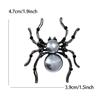 Exquisite Animal Brooch Including Rhinestones and Pearls Accent Lapel Pin for Unisex Wear Halloween Party Decoration