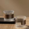 Glass Coffee Mug Japanese Style  Walnut Cup SleeveTransparent Kawaii Cup Coffeeware Beautiful Tea Mugs Beer Mug Cute Mug