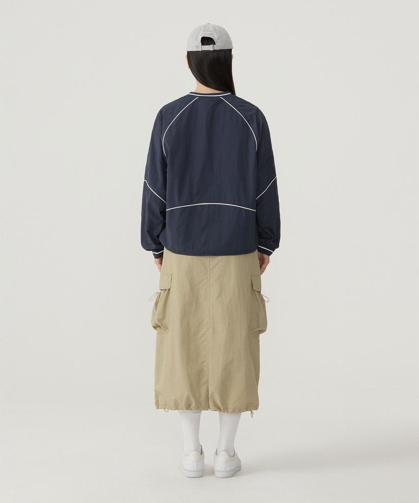 COVERNAT WOMAN Logo Nylon Long Sleeve Navy