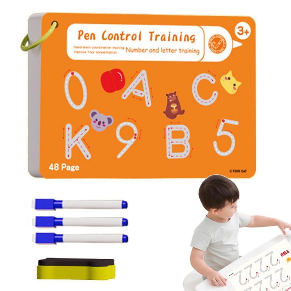 Reusable Workbook Handwriting Practice Safe Writing Practice Book Funny Education School Supplies For Children Boys Girls