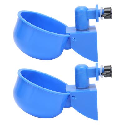 2Pcs Automatic Chicken Water Cup Anti Rust Simple Installation Use Blue Chicken Water Feeder for