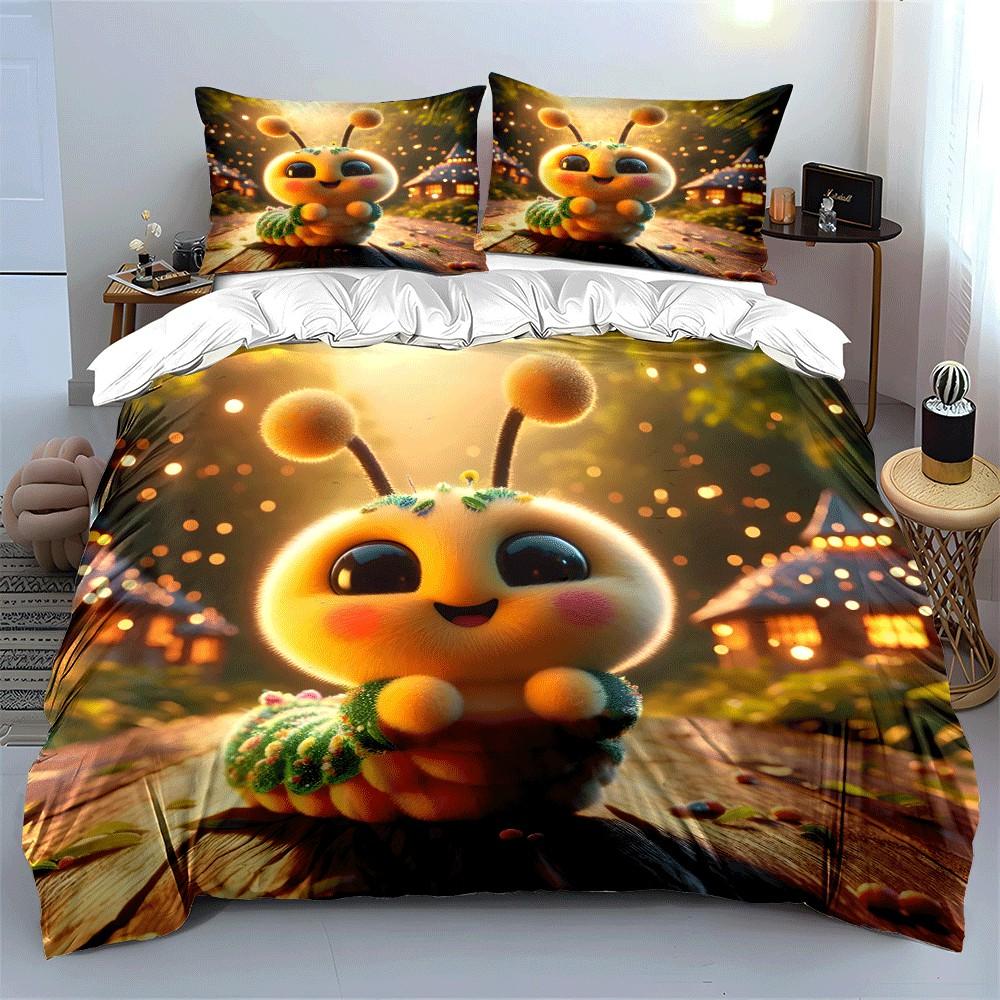 Whimsical Outdoor Glow Set Exquisite Three-Piece Bedding Set Gift For Kids And Adults