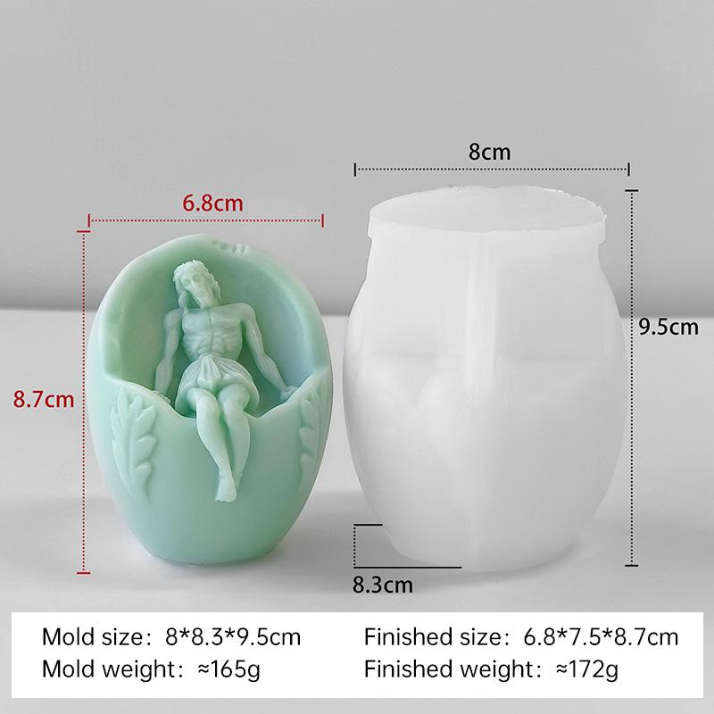 3D Osterei Silikonform Handgemacht Aroma Kerze Gips Ornamente Mods DIY Jungfrau Maria Jesus Osterdekoration Handwerk Herstellung