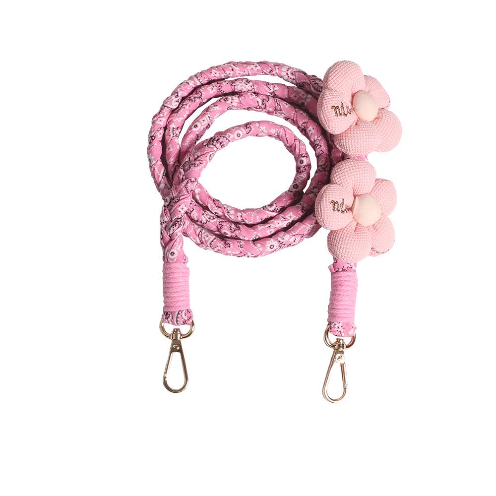 Daisy Flower Crossbody Phone Lanyard: Anti-Lost Handmade Woven Strap with Pendant