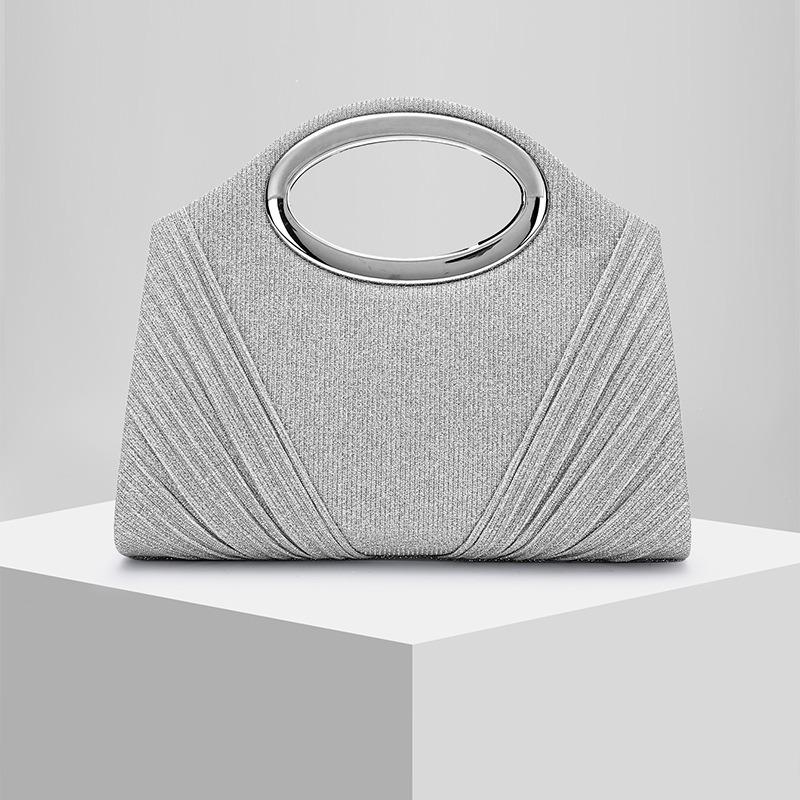 Новая женская плиссированная блестящая вечерняя сумка-клатч для ужина, вечерняя сумка, сумка для платья, свадебная сумка