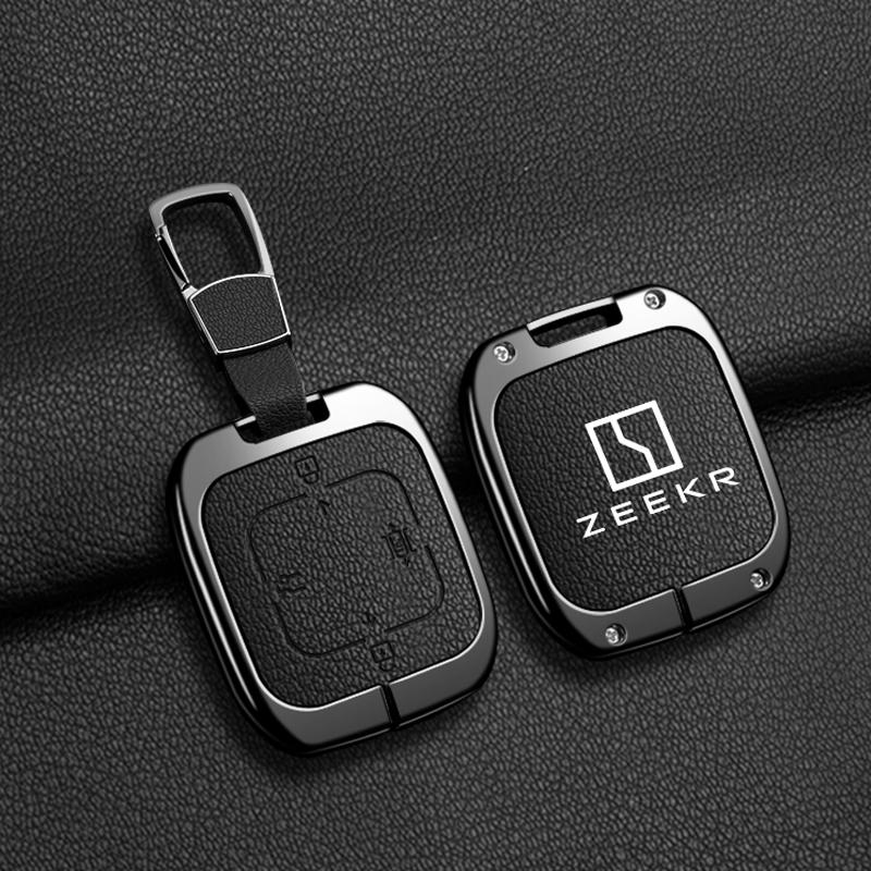 Zinc Alloy Car Key Case Cover For Zeekr 001 For Zeekr X Car Remote Key Fob Shell Holder Keychain Accessories