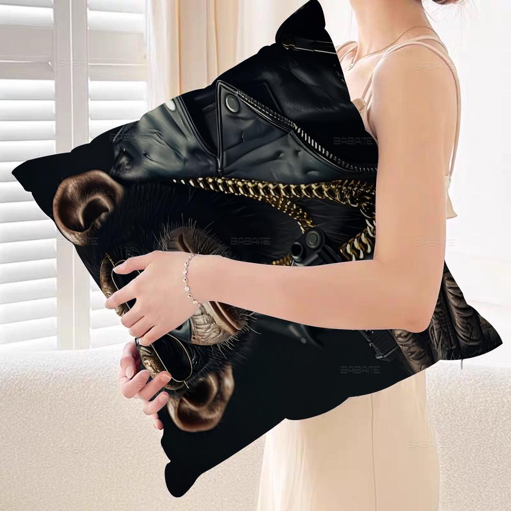 Смешная Наволочка для Подушки Шимпанзе Наволочка Обивка Диван Подушка-Плед Домашний Декор Наволочка 16x16Inch