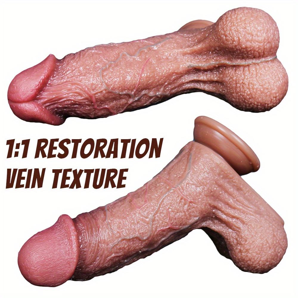Realistic Silicone Dildo with Strong Suction Cup, Soft Body-Safe Silicone, Waterproof, Hands-Free Design, Discreet Packaging