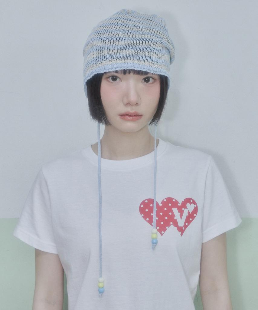 VIDEO JOCKEY Knit Beaded Beanie [Blue]