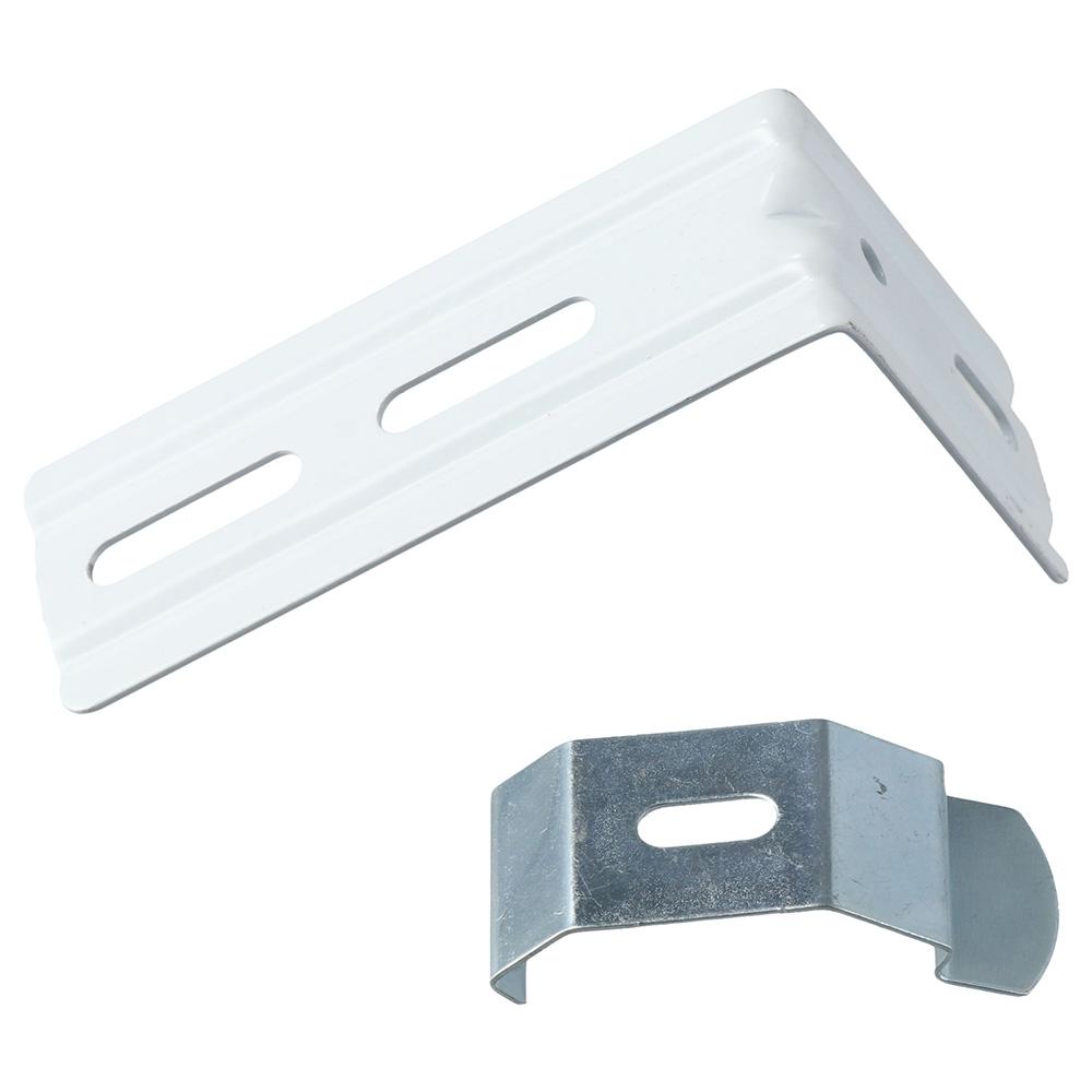 6 pcs 3 Inch Length Vertical Blind Headrail Width 1-1/2"(38mm) White L Bracket Outside Mounting Vertical Blinds