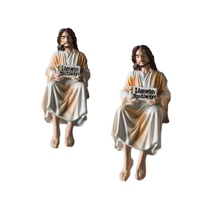 Decorative Jesus Figurine Resin Office Desk Accessory Handcrafted Statue for Sculpture Collection Display