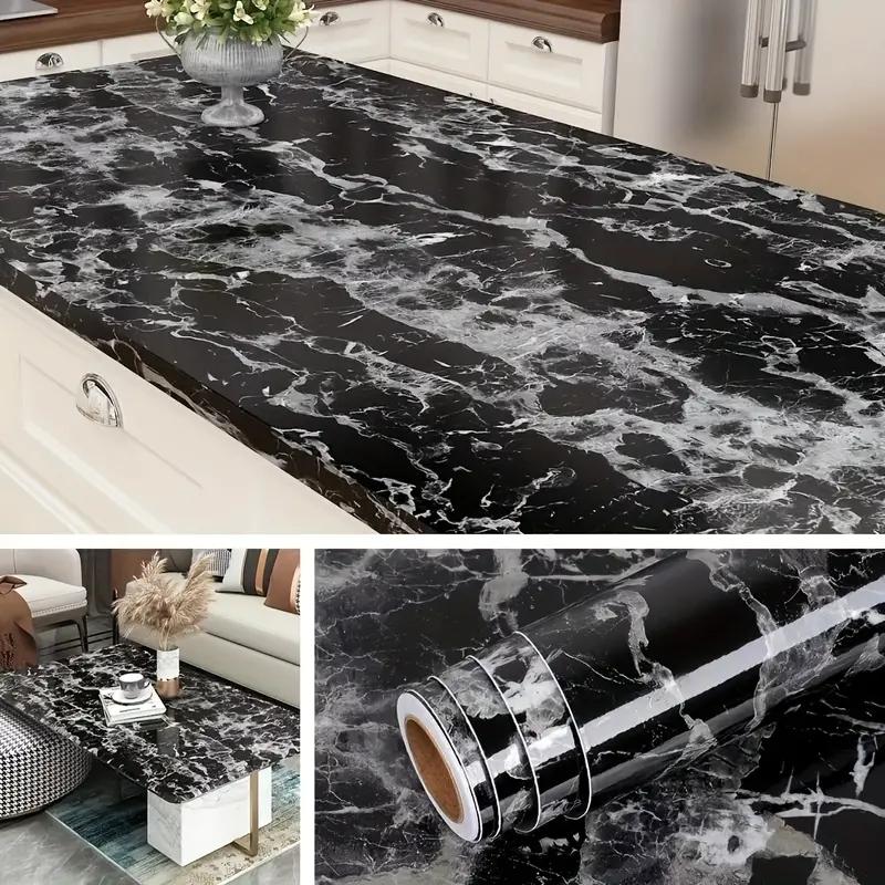 Marble-Look Peel & Stick Wallpaper - Durable, Waterproof, & Easy to Remove - Perfect for DIY Room and Furniture Makeovers in Liv