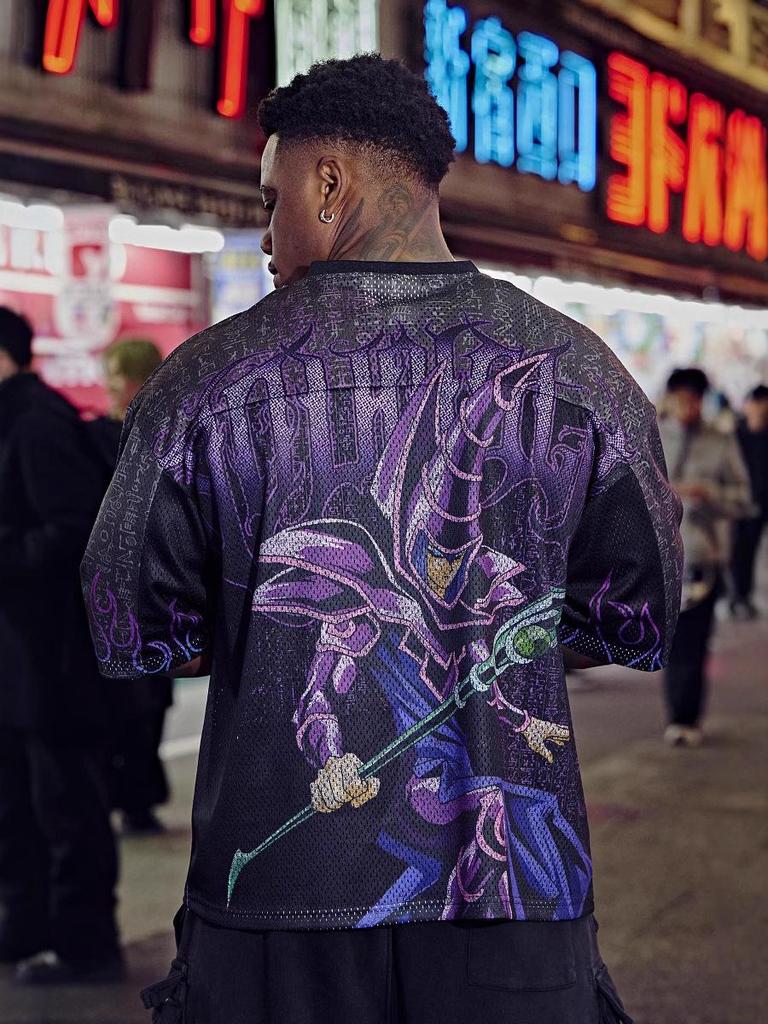 YOUNGLA Pánské nadměrné síťované rychleschnoucí letní sportovní tričko