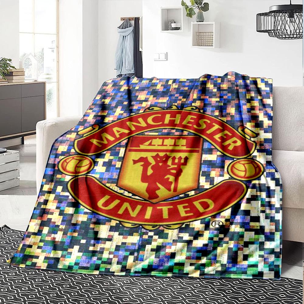 Manchester Blanket Comfortable Suitable for Office Chair Bed Bedding for All Occasions Playful Design Ideal Gift For Birthday Valentine'S Day
