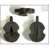 Tourte Style Violin/Viola Mute, Single Hole, Black