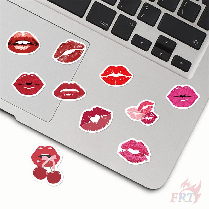 500Pcs/Roll Blazing Red Lips Kids Rewards Stickers - DIY Scrapbooks Album Decor Sealing Label Decals